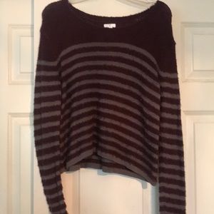 Fuzzy maroon bp sweater